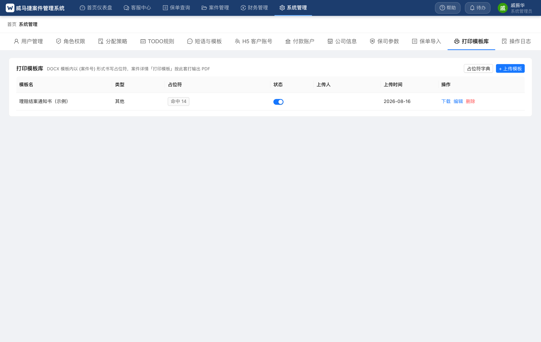打印模板库