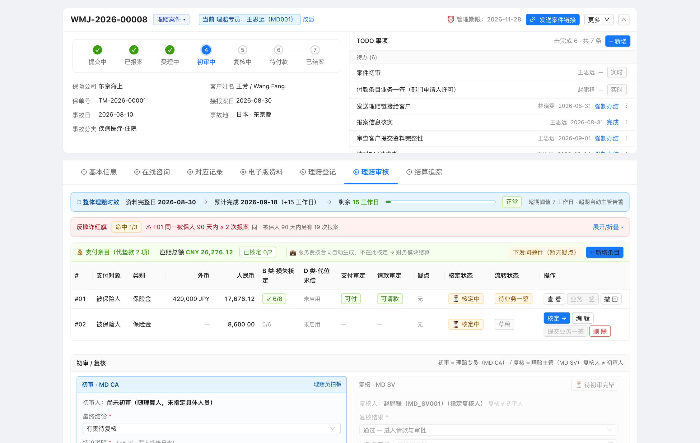 支付条目